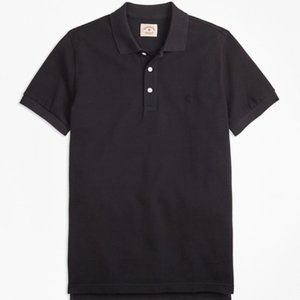 Brooks Brothers Red Fleece Collection - Black Cotton Pique Polo Shirt